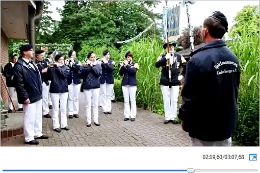 Videoclip "Schützenliesel" des Spielmannszugs Cadenberge beim Schützenfest am 21.06.2014 - Copyright: A. Protze - Klick auf das Bild startet die Übertragung (wird gestreamt) ...